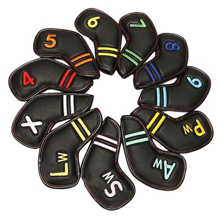 11pcs Golf Club Head Covers, Eagle Shape Design Golf Putter Covers Golf Iron Cover Wedge Cover Leather Golf Kopfbedeckung Set