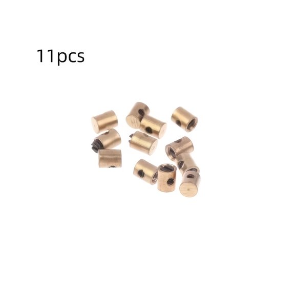 11pcs Motorcycle Throttle Line Stop Bolt Pin Set - Durable Iron Flat Head Right-hand Thread for Throttle Control and Safety Cable Management