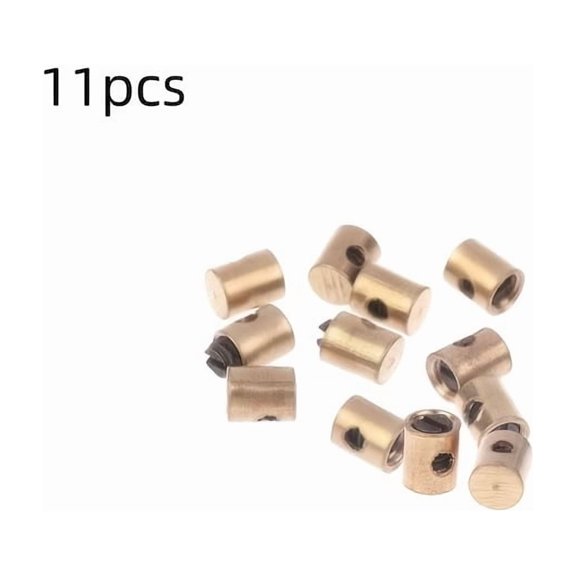 11pcs Motorcycle Throttle Line Stop Bolt Pin Set - Durable Iron Flat Head Right-hand Thread for Throttle Control and Safety Cable Management