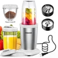 thumbnail image 1 of 11pcs Personal Blender and Grinder Combo , Smoothie Blender for Shakes, Juices, Youngsters Food, Nutritious Recipe with Brush, Modern Kitchen Appliance,White, 1 of 10