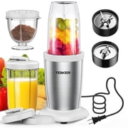 11pcs Personal Blender and Grinder Combo , Smoothie Blender for Shakes, Juices, Youngsters Food, Nutritious Recipe with Brush, Modern Kitchen Appliance,White