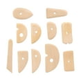 11pcs Pottery Trimming Tool Professional Wood Pottery Foot Shaper Tool