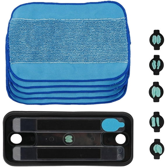 11pcs Reservoir Pad Set, Mop Pads Compatible with iRobot Braava 380 380t 320 Mint 4200 5200 Vacuum Cleaners