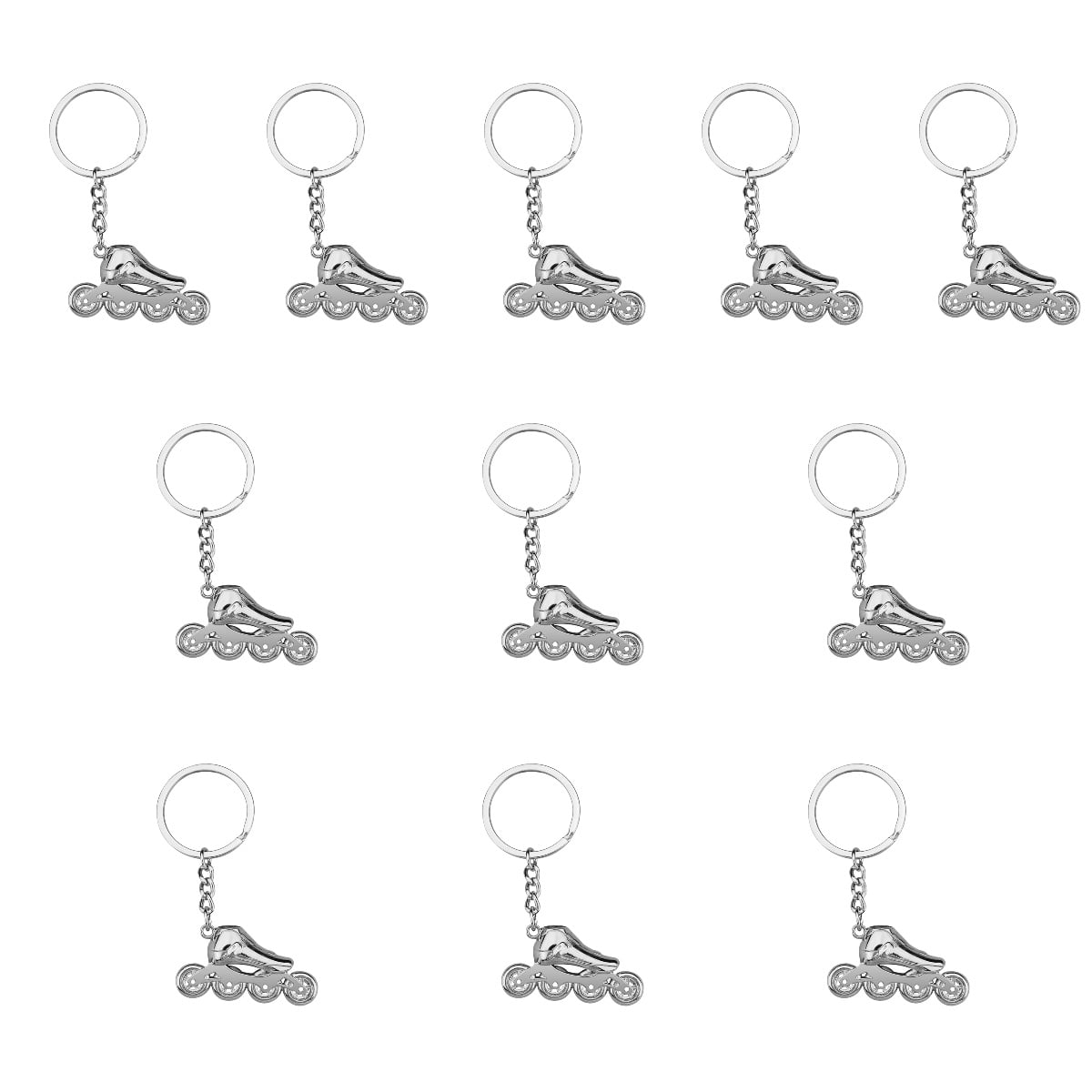 11pcs Roller Skating Keychain Key Ring Backpack Charm Bag Keychain Skating Lover Gift