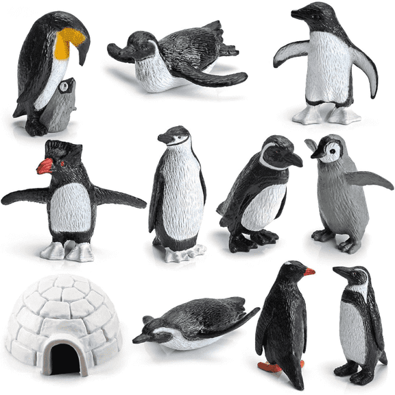 11pcs The Penguin Arctic Figurines Toys, Mini Realistic Penguin Action Toys Set, Educational Toys Christmas Gifts