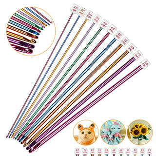 FAGINEY ABS Plastic Afghan Tunisian Crochet Hook Set with Cable Carpet Rug  Weave Knitting Needles 12Pcs, Crochet Hooks with Cable, Carpet Knitting  Needles 