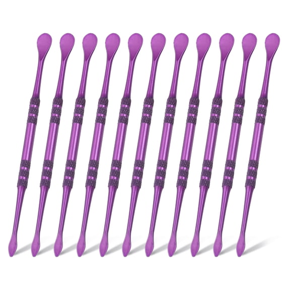 11pcs Wax Carving Tool 4.75" Double-Headed Stainless Steel Sculpture Tools Kit Modeling Engraving Sculpting Spoons for Clay Pottery Crafts Shaping, Violet