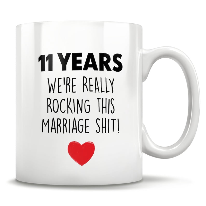 Funny 1 Year Anniversary Mug - Cactus Theme "First Year" Valentine's Gift For Boyfriend/Girlfriend, 11oz Ceramic