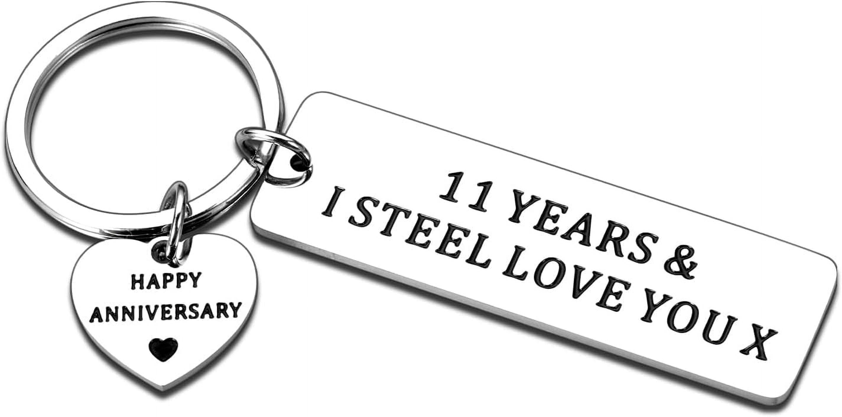 11th Anniversary Couple Steel Gift Valentine's Day Gift for Him