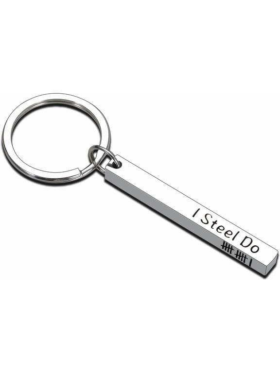 11th Anniversary Steel Gifts for Him Her - 11 Year Anniversary Wedding Gifts for Husband Wife Steel Gift for 11th Anniversary I Steel Do Keychain Romantic Couple Gift Ideas for Women Men Birthday