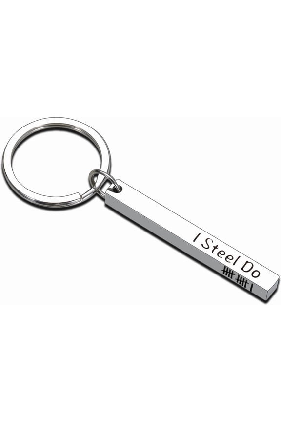 11th Anniversary Steel Gifts for Him Her - 11 Year Anniversary Wedding Gifts for Husband Wife Steel Gift for 11th Anniversary I Steel Do Keychain Romantic Couple Gift Ideas for Women Men Birthday