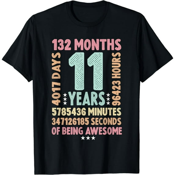 11th Birthday 11 Years Old Vintage Retro - 11 yr old T-Shirt