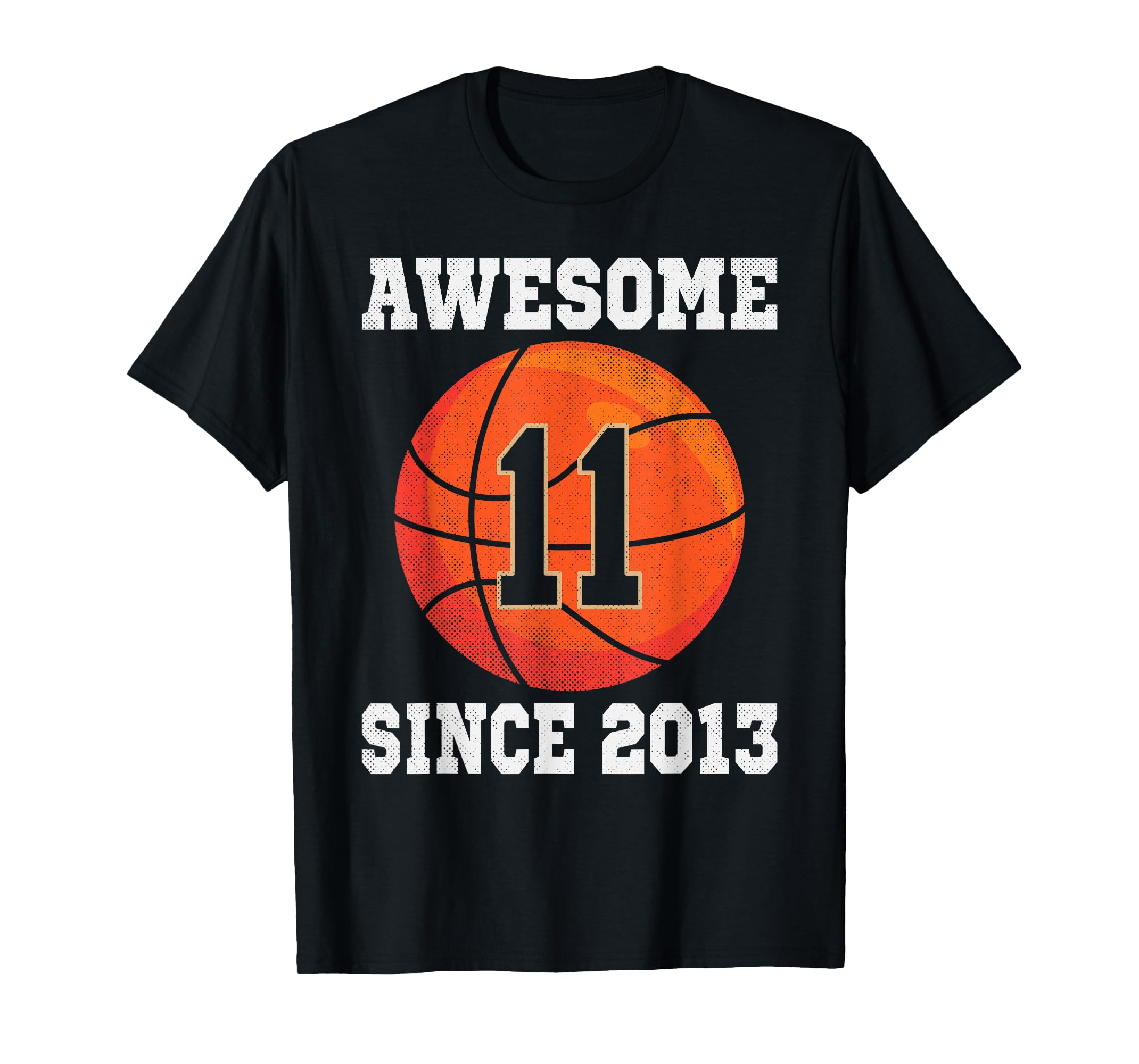 11th Birthday Basketball Lover 11 Years Old Vintage Sports TShirt