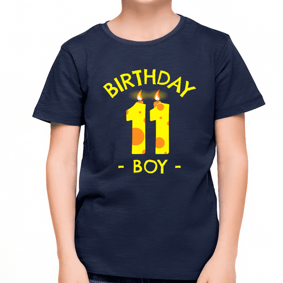 11th Birthday Candle 11th Birthday Boy Shirt 11 Year Old Boy 11th Birthday Shirts for Boys Birthday Gift