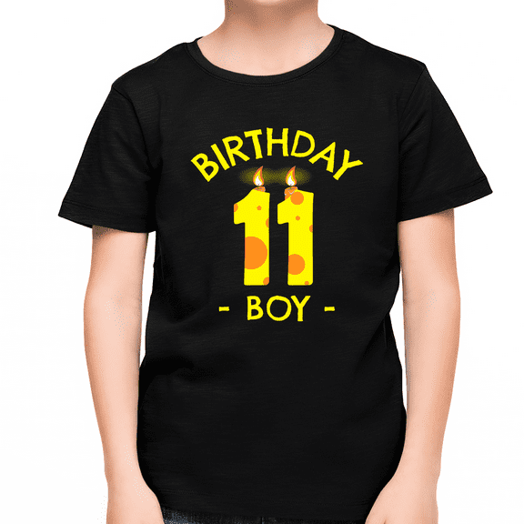11th Birthday Candle 11th Birthday Boy Shirt 11 Year Old Boy 11th Birthday Shirts for Boys Birthday Gift