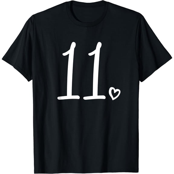 11th Birthday For Girls Number 11 Eleven Cute 11 Years Old T-Shirt