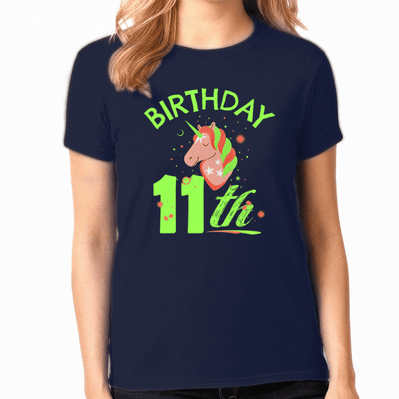 11th Birthday Girl 11 Year Old Girl 11th Birthday Unicorn Shirts for Girls Cute Birthday Girl Shirt