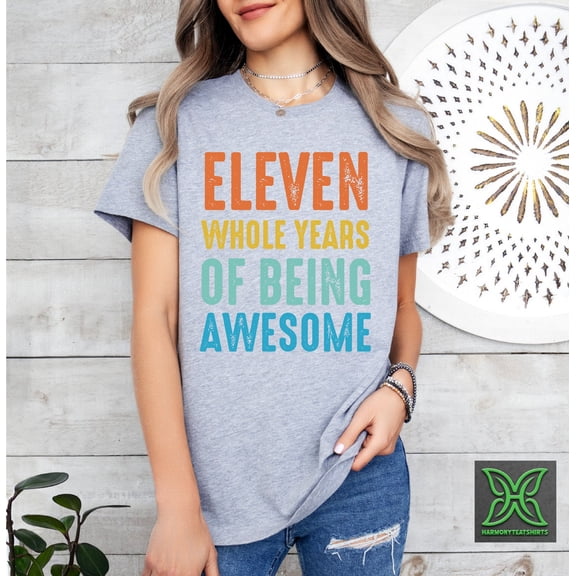 11th Birthday Shirt,11 Years Old of Being Awesome Shirt,11 Year Old Birthday Gift, Born in 2014,Boys 11th Bday Gift Idea,Eleven T-Shirt All Size S-5Xl
