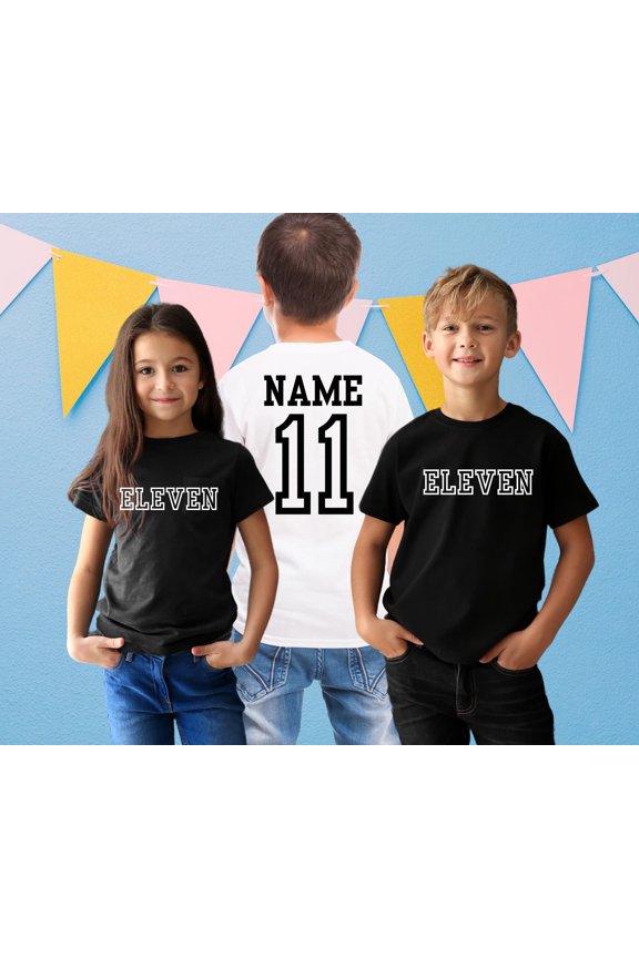 11th Birthday Varsity Shirt Custom Team Eleven Tee