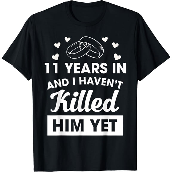 11th Wedding Anniversary Idea For Her 11 Years Wife T-Shirt100% cotton