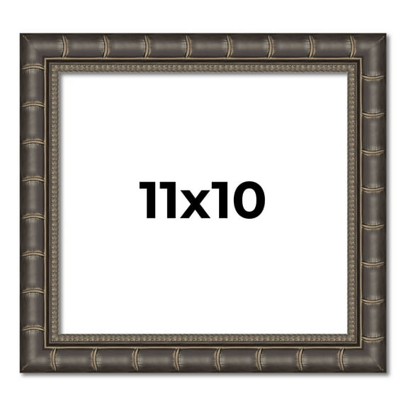 11x10 Frame Black Bamboo Solid Wood Picture Frame Width 1.5 Inches | Interior Frame Depth 0.5