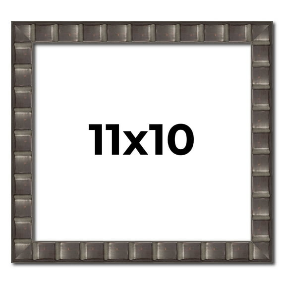 11x10 Frame Black Brown Chestnut Mosaic Solid Wood Picture Frame | 1.125 Inch Moulding Width |