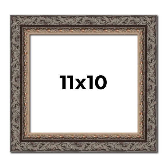 11x10 Frame Black Real Wood Picture Frame Width 2 inches | Interior Frame Depth 0.5 inches | Fitz