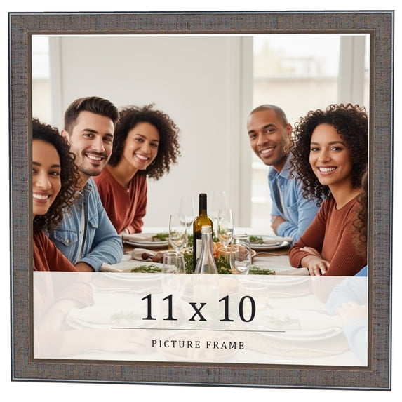 11x10 Frame Blue Kingsley Pewter Solid Wood Picture Frame Width 0.75 Inches |Interior Depth 0.5