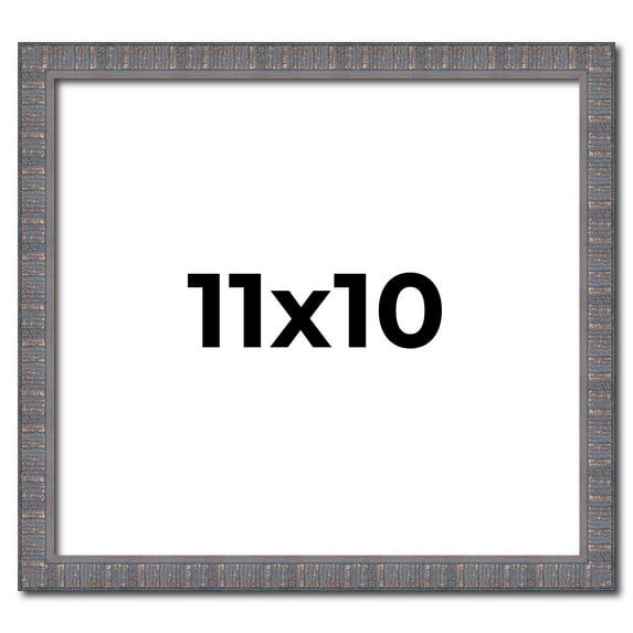 11x10 Frame Slate Blue Distressed Rustic Solid Wood Picture Frame | 0.75 Inch Moulding Width |