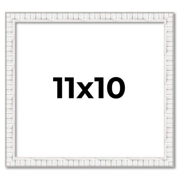11x10 Frame White Real Wood Picture Frame Width 0.75 inches | Interior Frame Depth 0.5 inches |