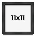 thumbnail image 1 of 11x11 - 11 x 11 Charcoal Flat Solid Wood Frame with UV Framer's Acrylic & Foam Board Backing - Great For a Photo, P, 1 of 8