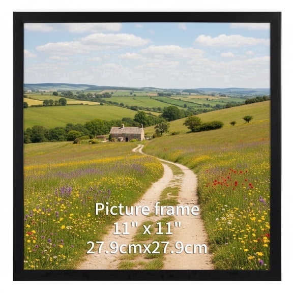 11x11 Black Picture Frame, 1 Pack - Poster Frame for Wall Display