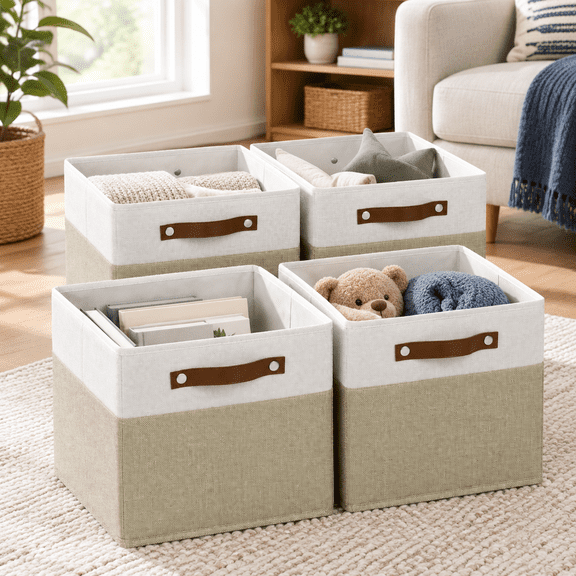 11x11 Cube Storb Set Of 4 - Fabric Cubes