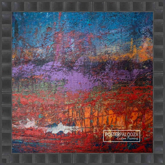 11x11 Deco Black Picture Frame - UV Acrylic, Foam Board Backing, Hanging Hardware