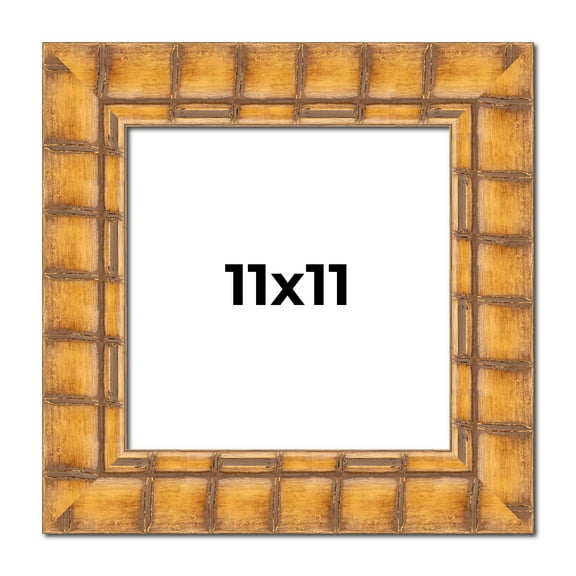 11x11 Frame Beige Real Wood Picture Frame Width 3 inches | Interior Frame Depth 0.5 inches |