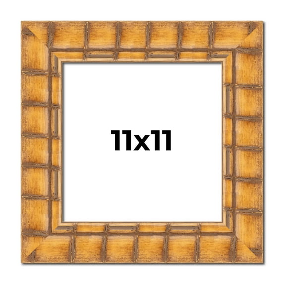 11x11 Frame Beige Real Wood Picture Frame Width 3 inches | Interior Frame Depth 0.5 inches |