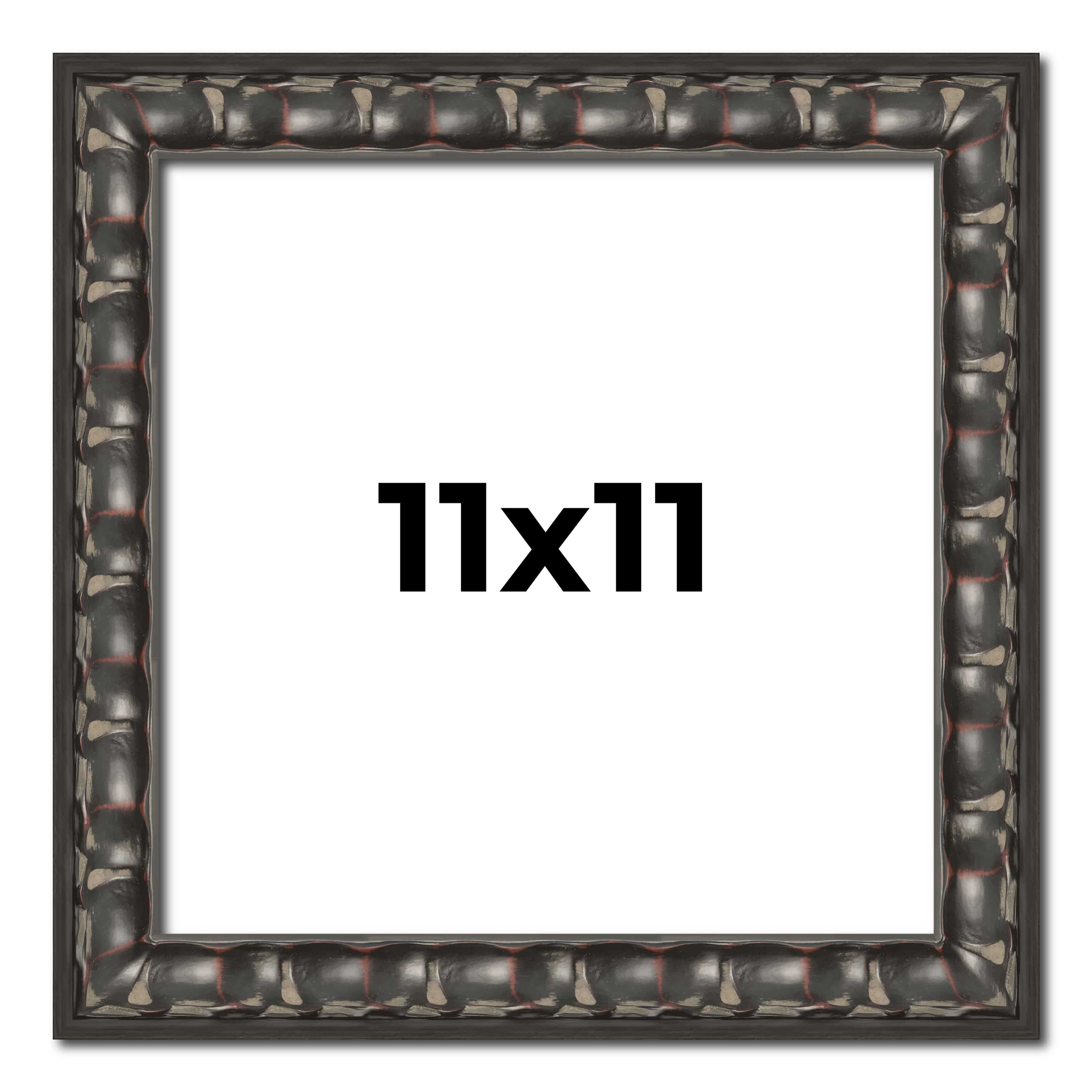 11x11 Frame Black-Brown Medieval Solid Wood Picture Frame | 1.5 Inch ...