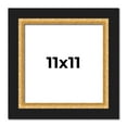 thumbnail image 1 of 11x11 Frame Gold Real Wood Picture Frame Width 2.25 Inches | Interior Frame Depth 0.5 Inches |, 1 of 8