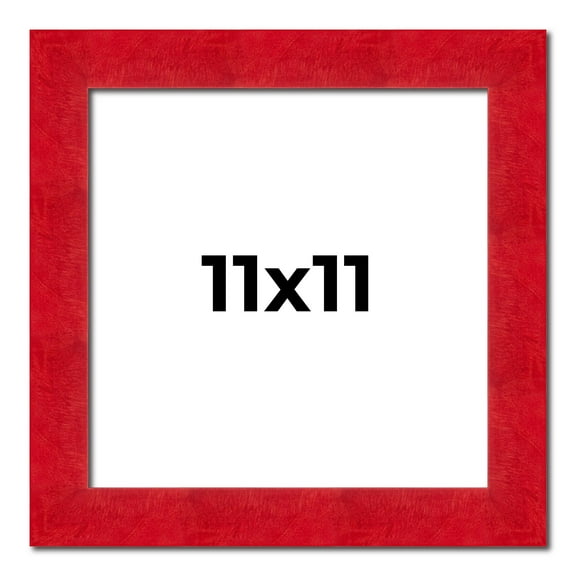 11x11 Frame Red Burl Solid Wood Picture Frame Width 1.75 Inches | Interior Frame Depth 0.5 Inches |