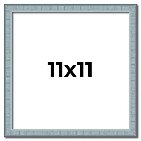 11x11 Frame Rustic Sky Blue Solid Wood Picture Frame | 0.75 Inch Moulding Width |Includes UV