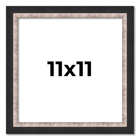 11x11 Frame Silver Real Wood Picture Frame Width 1.25 Inches | Interior Frame Depth 0.75 Inches |