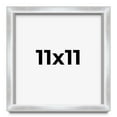 thumbnail image 1 of 11x11 Frame Silver Whitewashed Wood Grain Solid Wood Shadow Box | 0.75 Inch Moulding Width | 0.75, 1 of 8