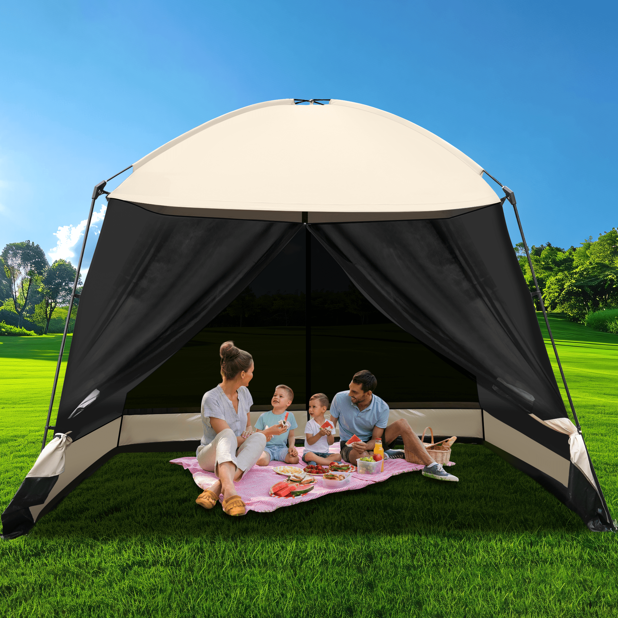 Free Shipping! 11x11 Ft Gazebo Screen Tent, GVDV Outdoor Free Shipping! 11x11 Ft Gazebo Screen Tent, GVDV Outdoor