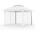 thumbnail image 1 of 11x11 Pop-Up Gazebo Tent with Mosquito Netting – Quick Set Up Water-Resistant Outdoor Canopy With Carrying Bag for Patio,Garden,Backyard, 1 of 9