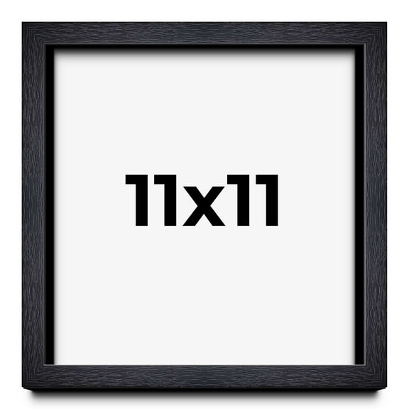 11x11 Shadow Box Frame Black | 1 Inches Deep Real Wood Farmhouse Shadowbox Display Frame | UV