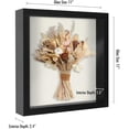 thumbnail image 1 of 11x11 Shadow Box Frame with Shatter-Resistant Glass - Silhouette Collection - Large Shadow Box Display Case for Tabletop and Wall Display - Black with Soft Felt Back, 1 of 6