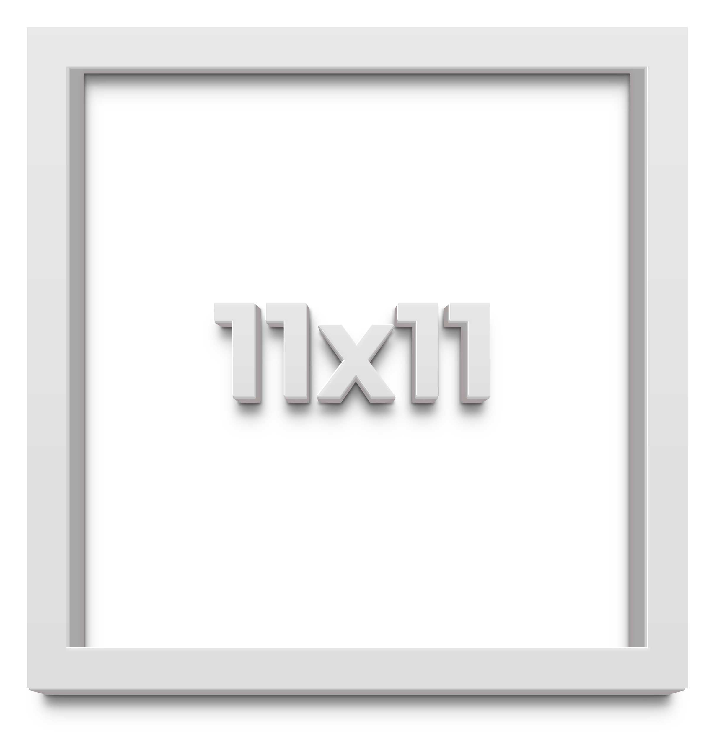 11x11 Shadow Box Frame White | 2 Inches Deep Real Wood Contemporary ...