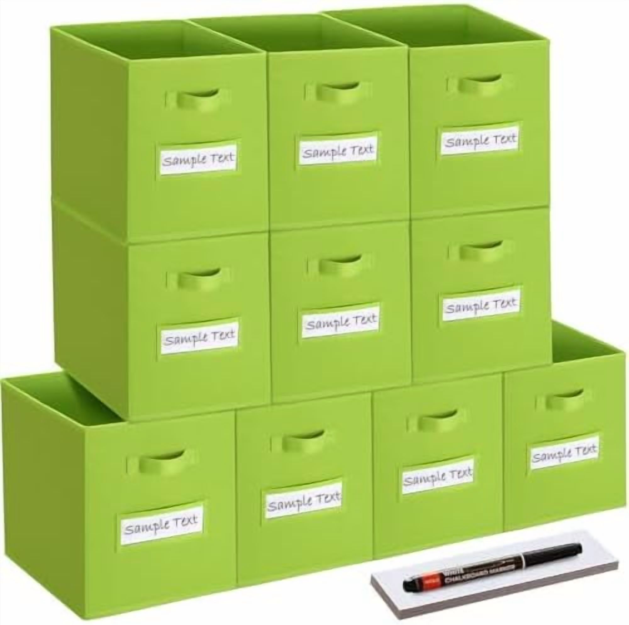 11x11 storage cube bins (Set of 10) Foldable Fabric storage cubes with ...