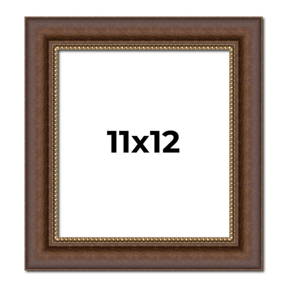 11x12 Copper and Brown Real Wood Picture Frame Width 2 inches | Interior Frame Depth 0.5 inches |