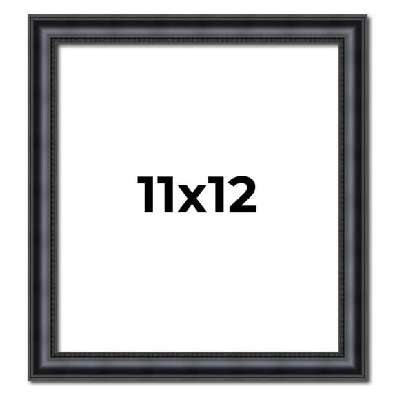 11x12 Frame Black Real Wood Picture Frame Width 1.25 inches | Interior Frame Depth 0.5 inches |